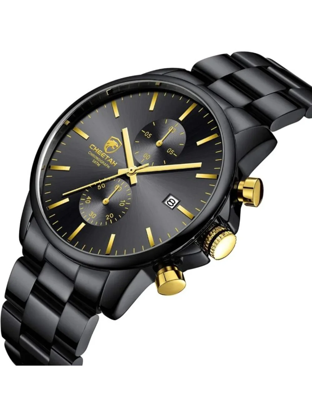 Stylish Men's Waterproof Chronograph Watch - Stainless Steel, Auto Date